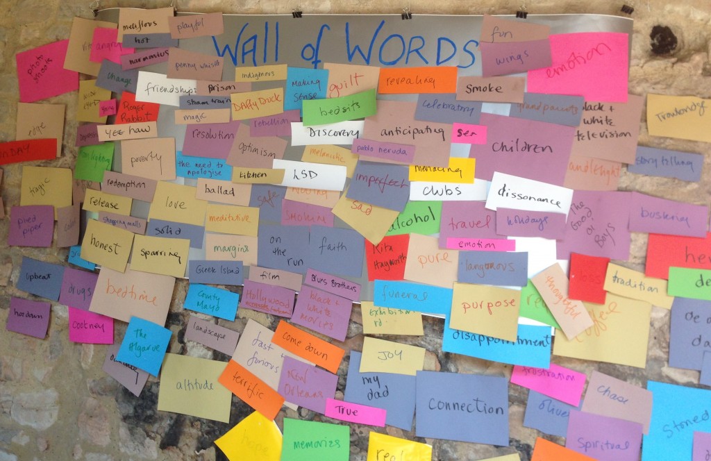 cropped wall of words